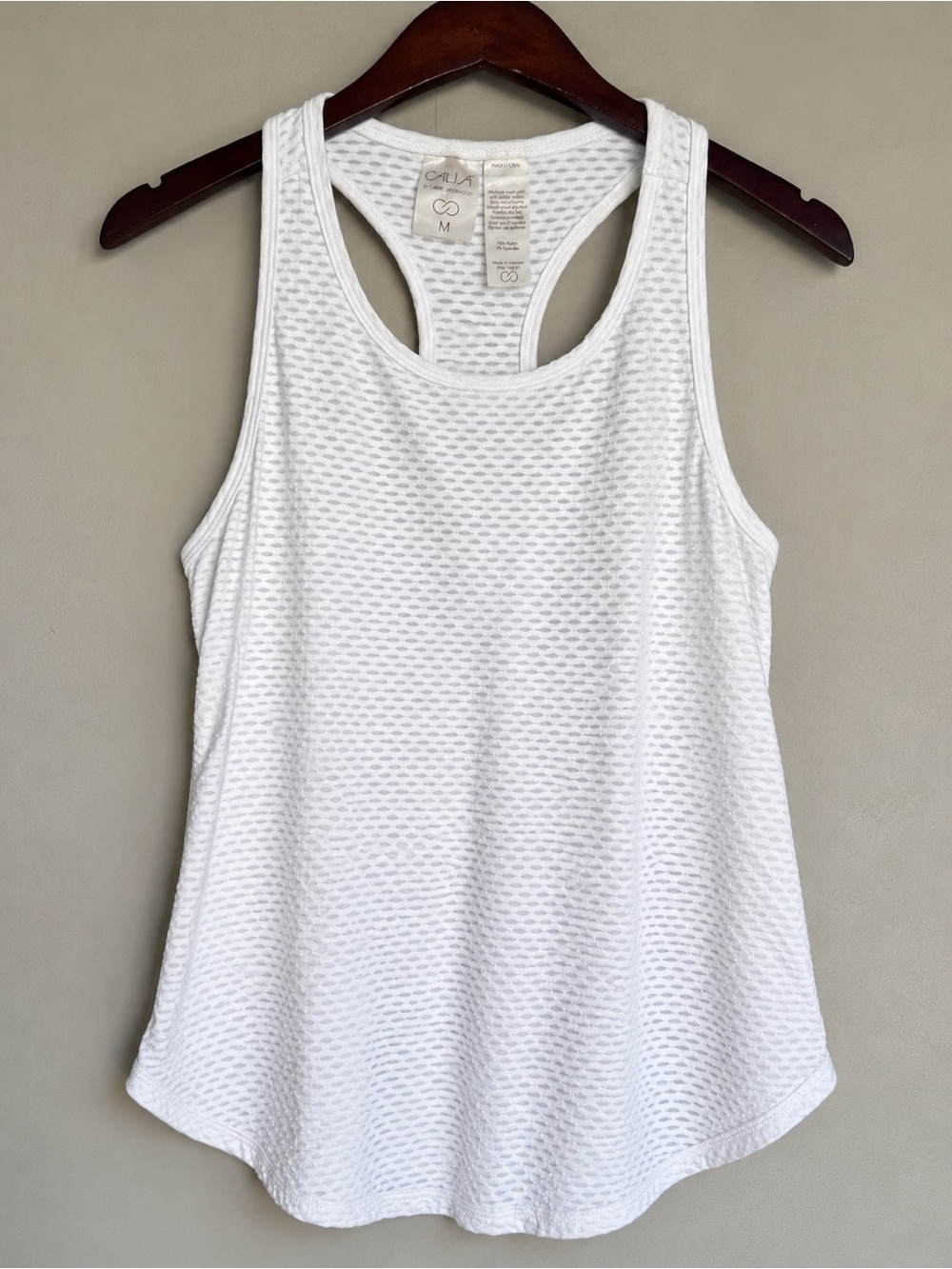CALIA by Carrie Underwood White Textured Racerback Core Tank Top M
